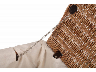 "Basket, 16" DOUBLE STEAMED HAMPER with WHITE LINING"