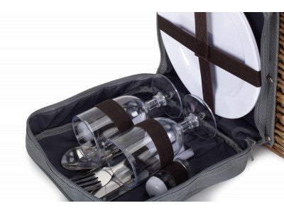 Basket, 2 BOTTLE BEACH HAMPER