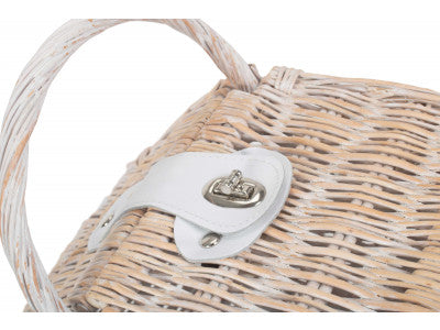 Basket, SMALL WHITE ELEGANT HAMPER