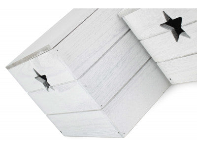 Basket, Set of 2 VINTAGE STAR CUT OUT BOX
