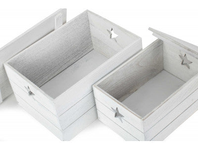 Basket, Set of 2 VINTAGE STAR CUT OUT BOX