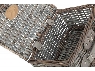 Basket, SMALL ANTIQUE WASH SPLIT WILLOW CHEST HAMPER