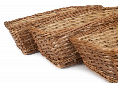 Basket, TAPERED SPLIT WILLOW TRAY SET 3