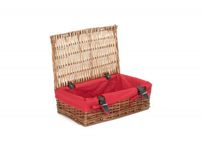 "Basket, 15" PACKAGING HAMPER with RED LINING"