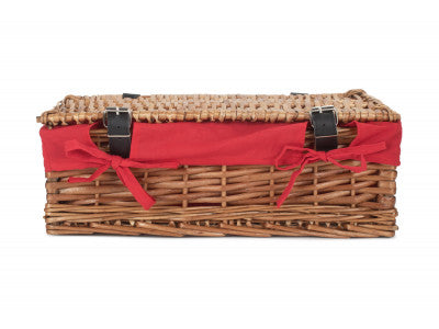 "Basket, 15" PACKAGING HAMPER with RED LINING"