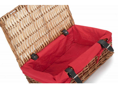 "Basket, 15" PACKAGING HAMPER with RED LINING"