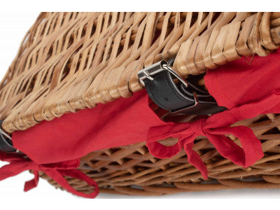 "Basket, 15" PACKAGING HAMPER with RED LINING"