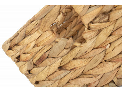 Basket, SMALL WATER HYACINTH STORAGE BASKET with HEART CUT-OUT SIZE 2