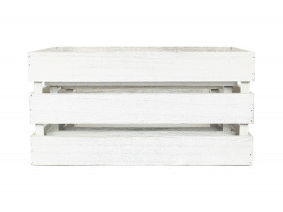 Basket, Set of 3 VINTAGE SLATTED WOODEN CRATE