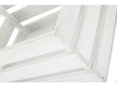 Basket, MEDIUM VINTAGE SLATTED WOODEN CRATE