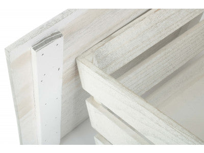 Basket, LARGE VINTAGE SLATTED WOODEN BOX