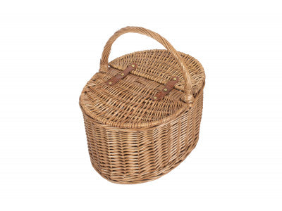 Basket, LIGHT STEAMED OVAL LIDDED HAMPER