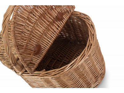 Basket, LIGHT STEAMED OVAL LIDDED HAMPER