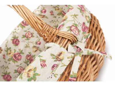 Basket, SMALL DELUXE SHOPPER with GARDEN ROSE LINING