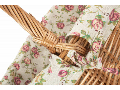 Basket, LARGE DELUXE SHOPPER with GARDEN ROSE LINING
