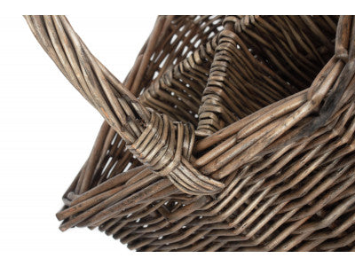 Basket, ANTIQUE WASH SQUARE 4 SECTION CUTLERY BASKET