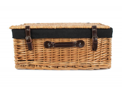 "Basket, 22" BUFF HAMPER with BLACK LINING"