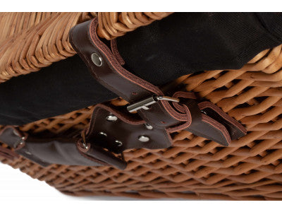 "Basket, 22" DOUBLE STEAMED HAMPER with BLACK LINING"