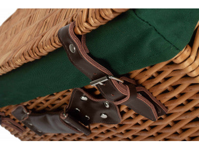 "Basket, 22" DOUBLE STEAMED HAMPER with GREEN LINING"