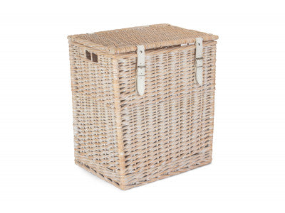 Basket, SIZE 1 - WHITE WASH VINTNER STORAGE HAMPER