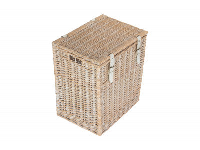 Basket, SIZE 1 - WHITE WASH VINTNER STORAGE HAMPER