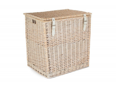 Basket, SIZE 2 - WHITE WASH VINTNER STORAGE HAMPER