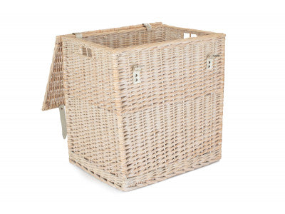 Basket, SIZE 2 - WHITE WASH VINTNER STORAGE HAMPER