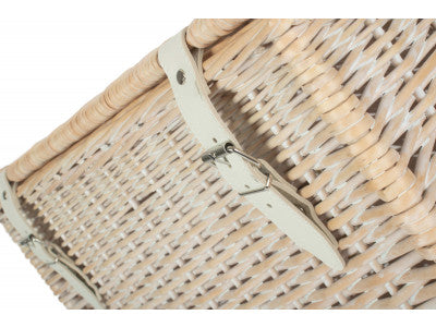 Basket, SIZE 2 - WHITE WASH VINTNER STORAGE HAMPER