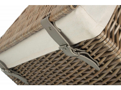 Basket, SIZE 2 - BOUTIQUE ANTIQUE WASH STORAGE LAUNDRY HAMPER with LINING