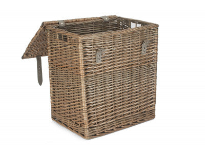 Basket, SIZE 1 - ANTIQUE WASH VINTNER STORAGE HAMPER