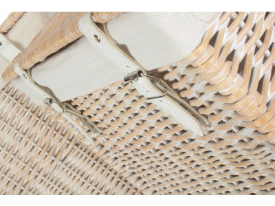 Basket, BOUTIQUE WHITE WASH STORAGE LAUNDRY HAMPER with LINING SET 2