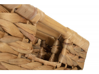 Basket, Set of 3 NORDIC WATER HYACINTH STORAGE BASKETS