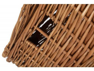 Basket, 14 inch EMPTY WICKER HAMPER BASKET - DOUBLE STEAMED - UNLINED