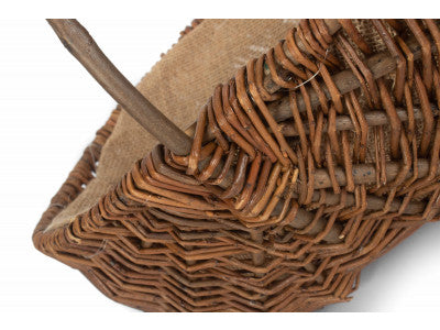Basket, LARGE OVAL UNPEELED WILLOW GARDEN TRUG