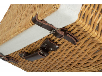 "Basket, 24" BUFF HAMPER with WHITE LINING"