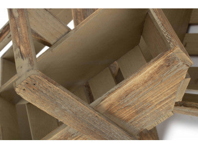 Basket, Set of 3 OAK EFFECT WOODEN TRUG