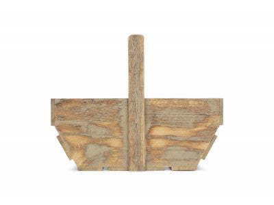 Basket, LARGE OAK EFFECT WOODEN TRUG