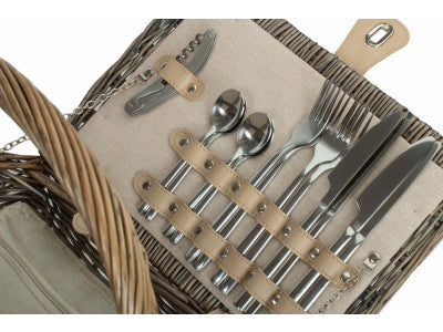 Basket, DOUBLE LIDDED 4 PERSON PICNIC HAMPER