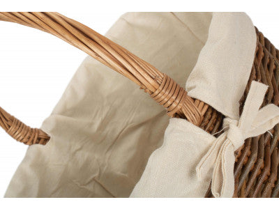 Basket, COUNTRY OVAL SHOPPER with WHITE LINING