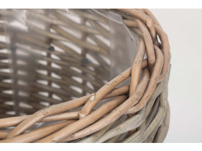 Basket, MEDIUM ROUND ANTIQUE WASH PLANTER