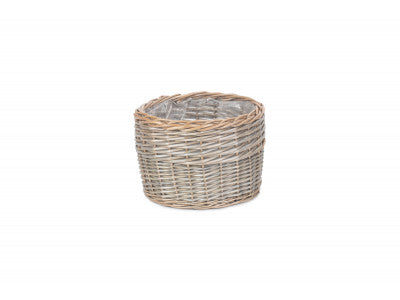 Basket, LARGE ROUND ANTIQUE WASH PLANTER