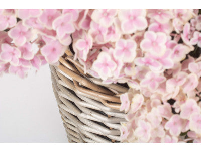Basket, LARGE ROUND ANTIQUE WASH PLANTER