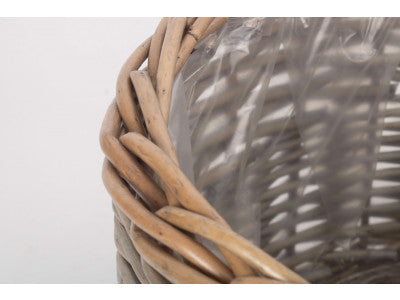 Basket, LARGE ROUND ANTIQUE WASH PLANTER