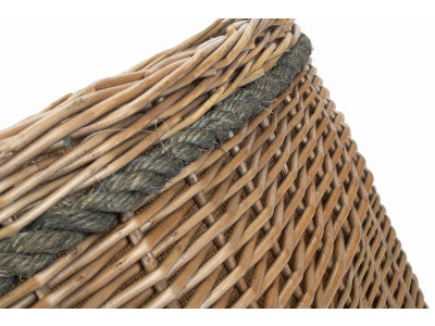 Basket, LARGE OVAL ROPE HANDLED LOG BASKET