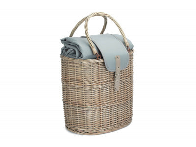 Basket, OVAL GREY CHILLER HAMPER BASKET