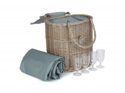 Basket, OVAL GREY CHILLER HAMPER BASKET
