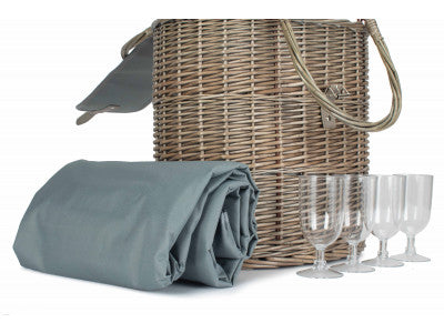 Basket, OVAL GREY CHILLER HAMPER BASKET