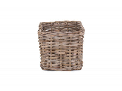 Basket, SQUARE RATTAN STORAGE BASKET