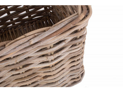 Basket, SQUARE RATTAN STORAGE BASKET