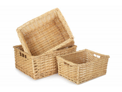 Basket, Set of 3 KITCHEN STORAGE BASKETS